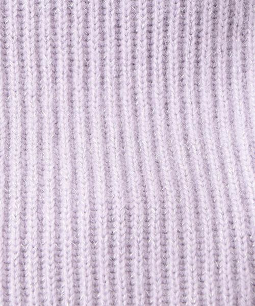 green label relaxing（グリーンレーベルリラクシング）の「RF ラメ ハイネック ニット ◆（ニット/セーター・レディース・オフホワイト/ネイビー/ライラック/ライトピンク・FREE）」の9枚目の写真