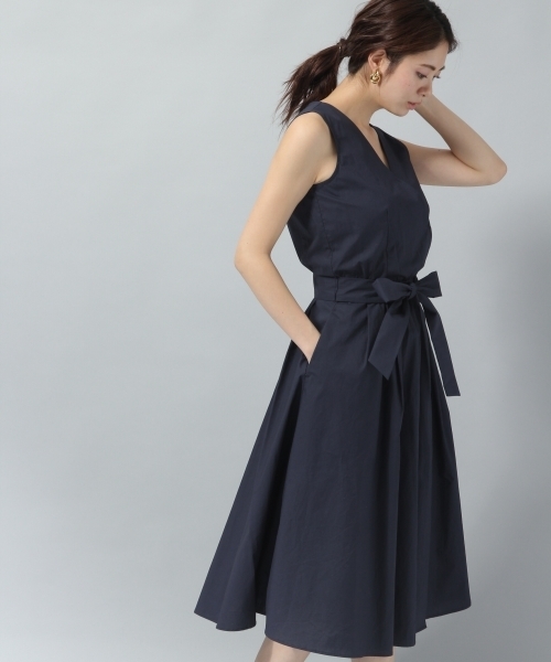 Andemiu（アンデミュウ）の「ムジガラノースリラップワンピース785893（ワンピース・レディース・チェック/イエロー/ネイビー/ピンク・FREE）」の10枚目の写真