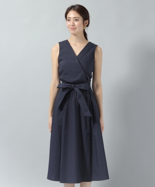 Andemiu（アンデミュウ）の「ムジガラノースリラップワンピース785893（ワンピース・レディース・チェック/イエロー/ネイビー/ピンク・FREE）」の11枚目の写真