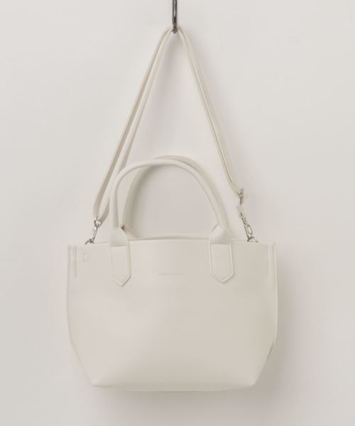 AMERICAN HOLIC（アメリカンホリック）の「8col.仕切りポケット付2WAYトート（ショルダーバッグ・レディース・ホワイト/シルバー/グレー/ブラック/ピンク/イエロー/キャメル/ブルー・FREE）」の2枚目の写真