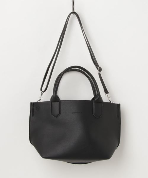 AMERICAN HOLIC（アメリカンホリック）の「8col.仕切りポケット付2WAYトート（ショルダーバッグ・レディース・ホワイト/シルバー/グレー/ブラック/ピンク/イエロー/キャメル/ブルー・FREE）」の16枚目の写真