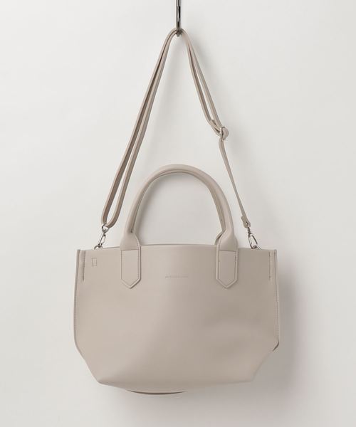 AMERICAN HOLIC（アメリカンホリック）の「8col.仕切りポケット付2WAYトート（ショルダーバッグ・レディース・ホワイト/シルバー/グレー/ブラック/ピンク/イエロー/キャメル/ブルー・FREE）」の17枚目の写真