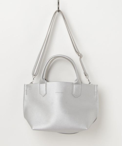 AMERICAN HOLIC（アメリカンホリック）の「8col.仕切りポケット付2WAYトート（ショルダーバッグ・レディース・ホワイト/シルバー/グレー/ブラック/ピンク/イエロー/キャメル/ブルー・FREE）」の22枚目の写真