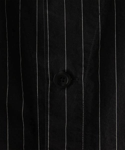 Steven Alan（スティーブンアラン）の「＜Steven Alan＞ C/N STRIPE COVERALL/カバーオール（カバーオール・メンズ・ブラック/ナチュラル・X-LARGE/SMALL/MEDIUM/LARGE）」の9枚目の写真