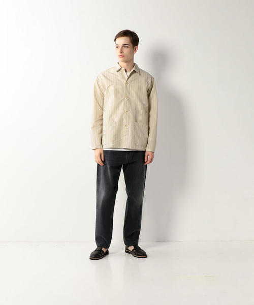 Steven Alan（スティーブンアラン）の「＜Steven Alan＞ C/N STRIPE COVERALL/カバーオール（カバーオール・メンズ・ブラック/ナチュラル・X-LARGE/SMALL/MEDIUM/LARGE）」の8枚目の写真