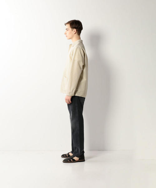 Steven Alan（スティーブンアラン）の「＜Steven Alan＞ C/N STRIPE COVERALL/カバーオール（カバーオール・メンズ・ブラック/ナチュラル・X-LARGE/SMALL/MEDIUM/LARGE）」の7枚目の写真