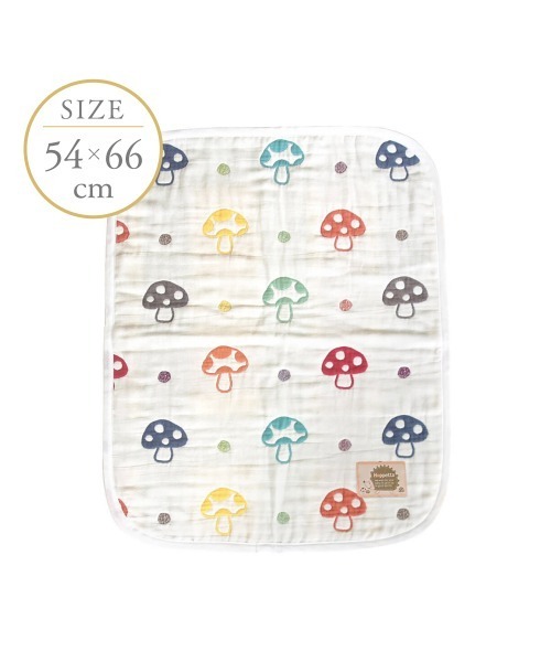 Hoppetta(ホッペッタ)の「【Hoppetta(ホッペッタ)】champignonふくふくガーゼ(6重ガーゼ)ミニケット ミニサイズブランケット 日本製(ベビーカー/ベビーカー用品・キッズ・マルチ・ONE SIZE)」の1枚目の写真