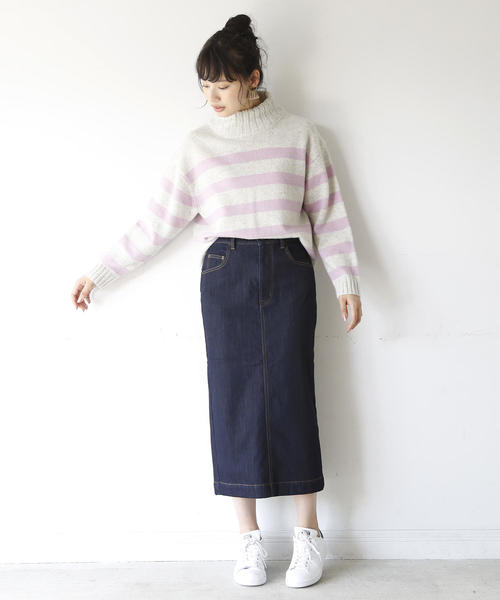 coen（コーエン）の「【新色追加・手洗いできる】ラムウールオフタートルネックニットⅡ（ニット/セーター・レディース・ホワイト/グレー/ライトパープル/イエロー/ライトグレー/ブラウン・FREE）」の9枚目の写真