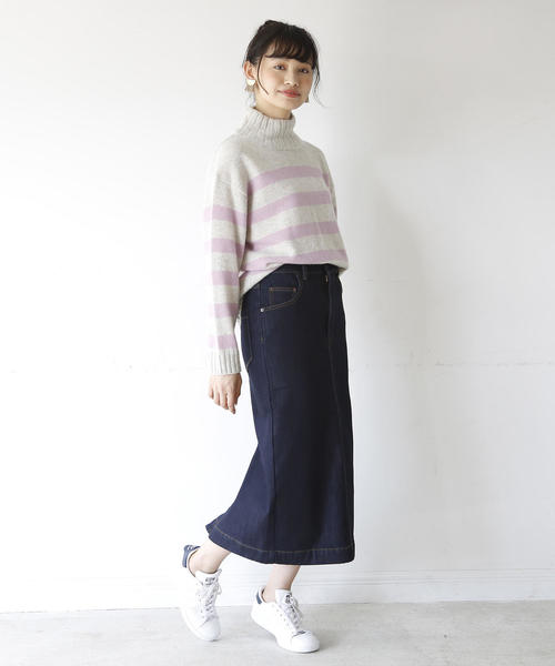 coen（コーエン）の「【新色追加・手洗いできる】ラムウールオフタートルネックニットⅡ（ニット/セーター・レディース・ホワイト/グレー/ライトパープル/イエロー/ライトグレー/ブラウン・FREE）」の10枚目の写真