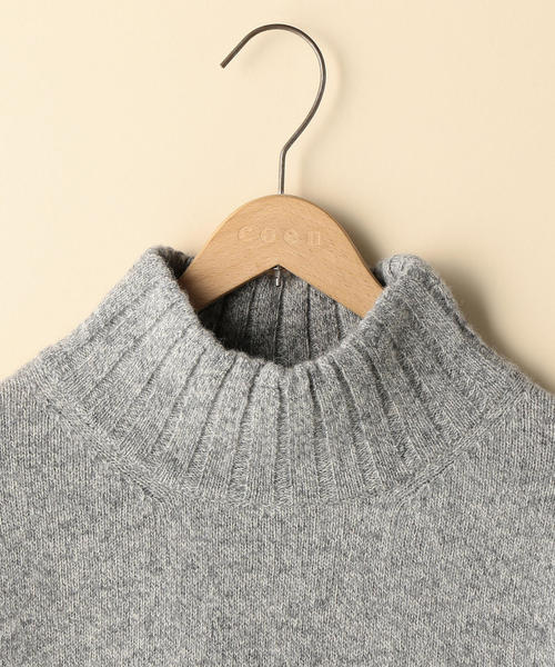 coen（コーエン）の「【新色追加・手洗いできる】ラムウールオフタートルネックニットⅡ（ニット/セーター・レディース・ホワイト/グレー/ライトパープル/イエロー/ライトグレー/ブラウン・FREE）」の18枚目の写真