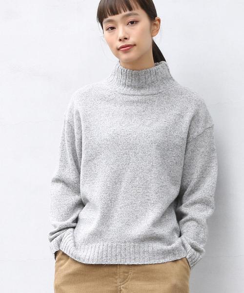 coen（コーエン）の「【新色追加・手洗いできる】ラムウールオフタートルネックニットⅡ（ニット/セーター・レディース・ホワイト/グレー/ライトパープル/イエロー/ライトグレー/ブラウン・FREE）」の22枚目の写真