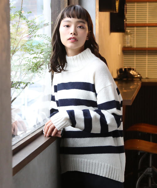 coen（コーエン）の「【新色追加・手洗いできる】ラムウールオフタートルネックニットⅡ（ニット/セーター・レディース・ホワイト/グレー/ライトパープル/イエロー/ライトグレー/ブラウン・FREE）」の15枚目の写真