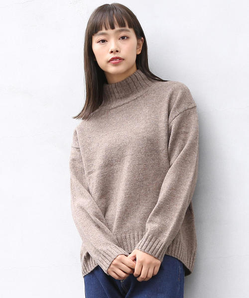 coen（コーエン）の「【新色追加・手洗いできる】ラムウールオフタートルネックニットⅡ（ニット/セーター・レディース・ホワイト/グレー/ライトパープル/イエロー/ライトグレー/ブラウン・FREE）」の16枚目の写真