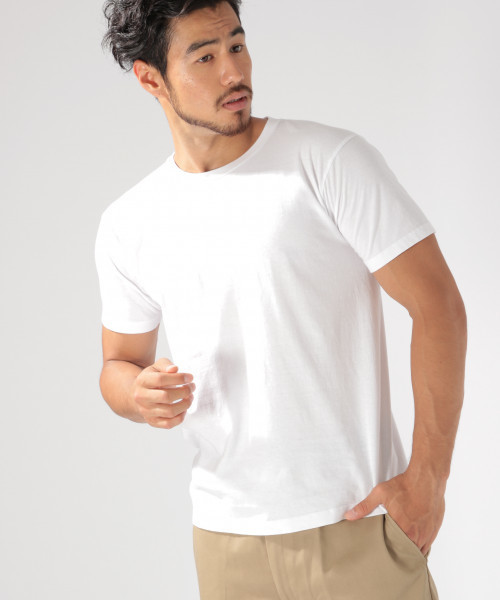 HANES(ヘインズ)の「【Hanes(へインズ)】2PパックTシャツ(Tシャツ/カットソー・メンズ・ホワイト・MEDIUM/LARGE)」の1枚目の写真
