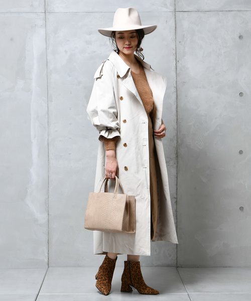 DouDou(ドゥドゥ)の「ドルマントレンチコート(その他アウター・レディース・ベージュ/グリーン・FREE)」の3枚目の写真