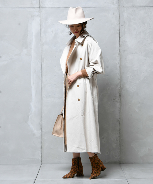 DouDou(ドゥドゥ)の「ドルマントレンチコート(その他アウター・レディース・ベージュ/グリーン・FREE)」の4枚目の写真