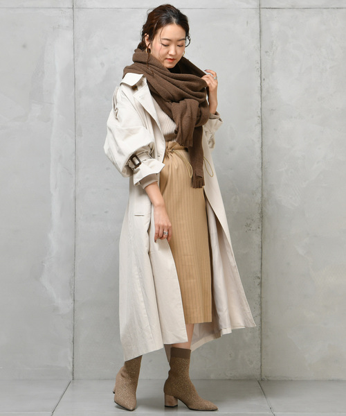DouDou(ドゥドゥ)の「ドルマントレンチコート(その他アウター・レディース・ベージュ/グリーン・FREE)」の15枚目の写真