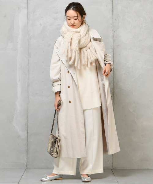 DouDou(ドゥドゥ)の「ドルマントレンチコート(その他アウター・レディース・ベージュ/グリーン・FREE)」の14枚目の写真