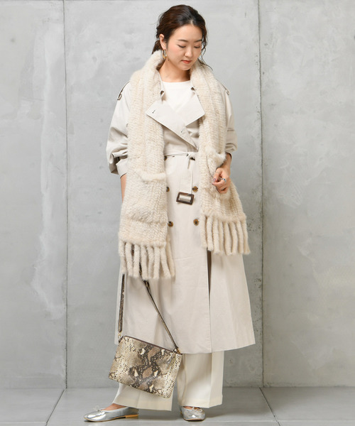 DouDou(ドゥドゥ)の「ドルマントレンチコート(その他アウター・レディース・ベージュ/グリーン・FREE)」の11枚目の写真