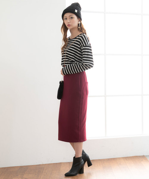 夢展望（ユメテンボウ）の「選べる裏毛ウエストゴムスウェットフレア＆タイトスカート（スカート・レディース・ブラック系その他/グレー系その他/ブラウン系その他/グリーン系その他/ブルー系その他/レッド系その他/ブラック系その他2/グレー系その他2/ブラウン系その他2/グリーン系その他2/ブルー系その他2/レッド系その他2・MEDIUM/LARGE）」の18枚目の写真