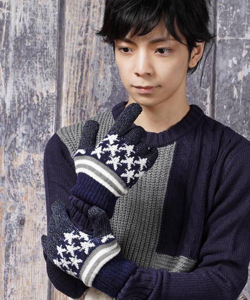 セール 日本製タッチパネルスターパターングローブ Gl 手袋 おしゃれスタ オシャレスタ のファッション通販 Zozotown