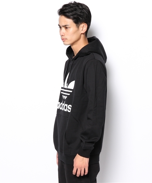adidas Originals(アディダスオリジナルス)の「アディダス オリジナルス トレフォイル フーディ パーカ adidas Originals ADI TREFOIL HOODIE(パーカー・メンズ・ブラック・MEDIUM/LARGE/X-LARGE)」の3枚目の写真