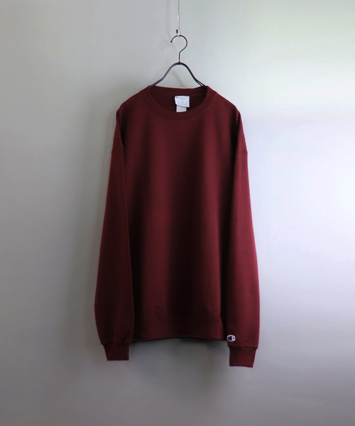 Champion(チャンピオン)の「Champion/チャンピオン オーバーサイズプルオーバークルーネックスウェット(スウェット・メンズ・ホワイト/ブラック/グレー/レッド/ブルー/グリーン/ワイン/ネイビー/パープル/チャコールグレー・M/L/XL)」の10枚目の写真