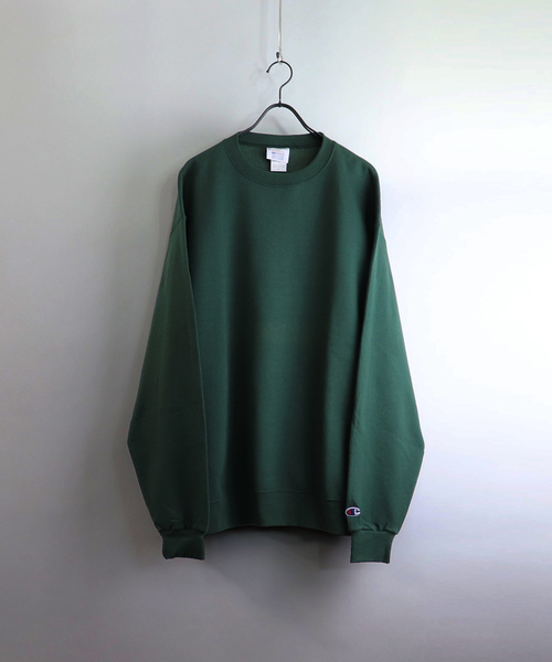 Champion(チャンピオン)の「Champion/チャンピオン オーバーサイズプルオーバークルーネックスウェット(スウェット・メンズ・ホワイト/ブラック/グレー/レッド/ブルー/グリーン/ワイン/ネイビー/パープル/チャコールグレー・M/L/XL)」の5枚目の写真