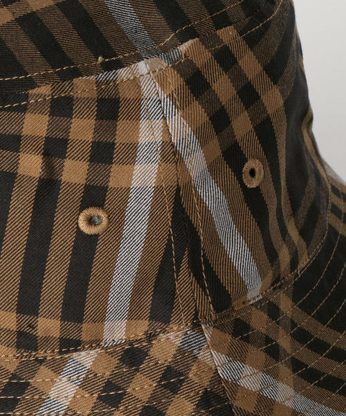 MONKEY TIME（モンキータイム）の「＜monkey time＞ CHECK BUCKET HAT/バケットハット（ハット・メンズ・ダークブラウン/ベージュ・FREE）」の5枚目の写真