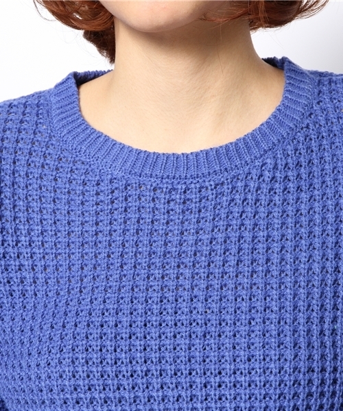 WEGO（ウィゴー）の「WEGO/チャンキーショートニット（ニット/セーター・レディース・ホワイト/グリーン系その他/ブルー/杢グレー・FREE）」の8枚目の写真