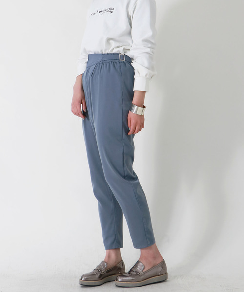 &g'aime（アンジェム）の「【&g'aime】サイドベルトテーパードパンツ（その他パンツ・レディース・ブラック/アイボリー/ダークブルー・FREE）」の18枚目の写真