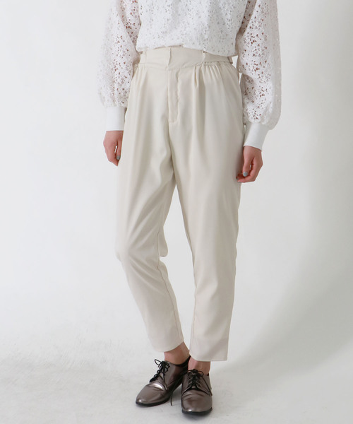 &g'aime（アンジェム）の「【&g'aime】サイドベルトテーパードパンツ（その他パンツ・レディース・ブラック/アイボリー/ダークブルー・FREE）」の20枚目の写真