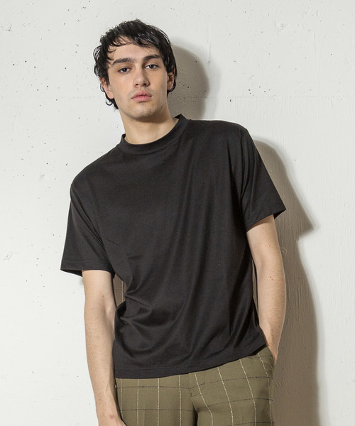 FACTOTUM（ファクトタム）の「【FACTOTUM】モダール天竺サファイアクールTシャツ（Tシャツ/カットソー・メンズ・ホワイト/ブラック/サックスブルー・44/46/48）」の3枚目の写真