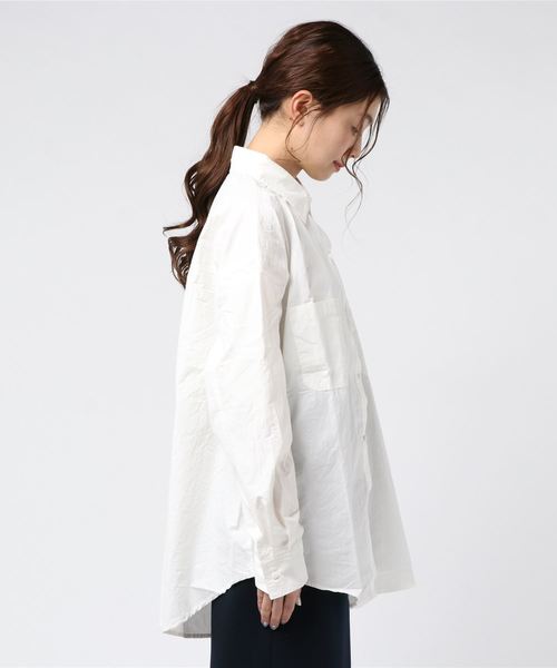 LUGG NAGG(ラグナグ)の「【Jewelobe/ ジュエローブ】タイプライタービッグシャツ(シャツ/ブラウス・レディース・ホワイト/ベージュ/ピンク/グリーン・FREE)」の6枚目の写真