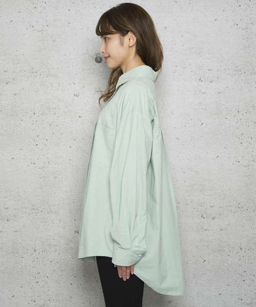 LUGG NAGG(ラグナグ)の「【Jewelobe/ ジュエローブ】タイプライタービッグシャツ(シャツ/ブラウス・レディース・ホワイト/ベージュ/ピンク/グリーン・FREE)」の7枚目の写真