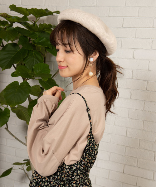 WEGO（ウィゴー）の「WEGO/サーモベレー帽（ハンチング/ベレー帽・レディース・ブラック/ブラウン/オフホワイト・FREE）」の4枚目の写真