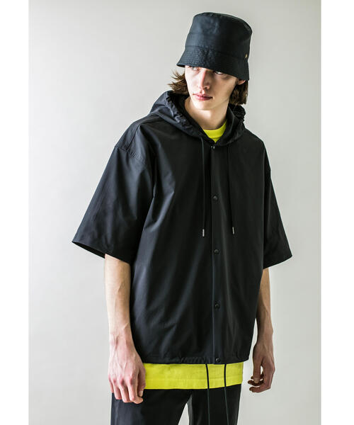 MONKEY TIME（モンキータイム）の「＜monkey time＞ ST TWILL HOOD SHIRT SS/シャツ（シャツ/ブラウス・メンズ・ブラック・S/M/L/XL）」の3枚目の写真