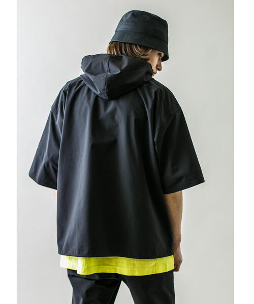 MONKEY TIME（モンキータイム）の「＜monkey time＞ ST TWILL HOOD SHIRT SS/シャツ（シャツ/ブラウス・メンズ・ブラック・S/M/L/XL）」の4枚目の写真