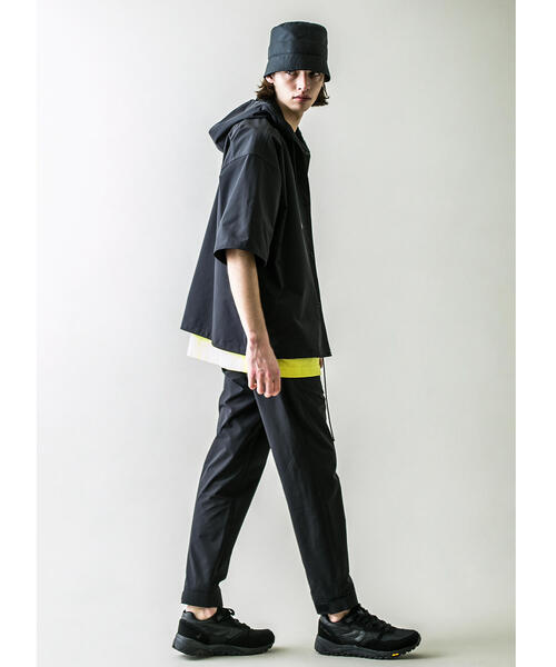 MONKEY TIME（モンキータイム）の「＜monkey time＞ ST TWILL HOOD SHIRT SS/シャツ（シャツ/ブラウス・メンズ・ブラック・S/M/L/XL）」の6枚目の写真