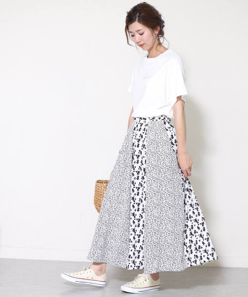 reca（レカ）の「【zozotown限定】花柄パッチワークスカート（スカート