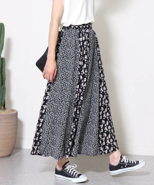 reca（レカ）の「【zozotown限定】花柄パッチワークスカート（スカート