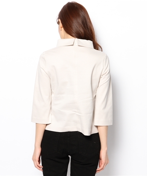 BEAMS LIGHTS Women's(ビームスライツ ウィメンズ)の「ΠBEAMS LIGHTS / ハイネックポンチ プルオーバー(Tシャツ/カットソー・レディース・ベージュ/ネイビー・38/36)」の9枚目の写真