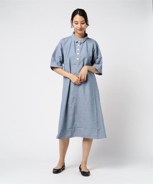 セール Nanea 麻混シャンブレービッグワンピース ワンピース Burner バーナー のファッション通販 Zozotown