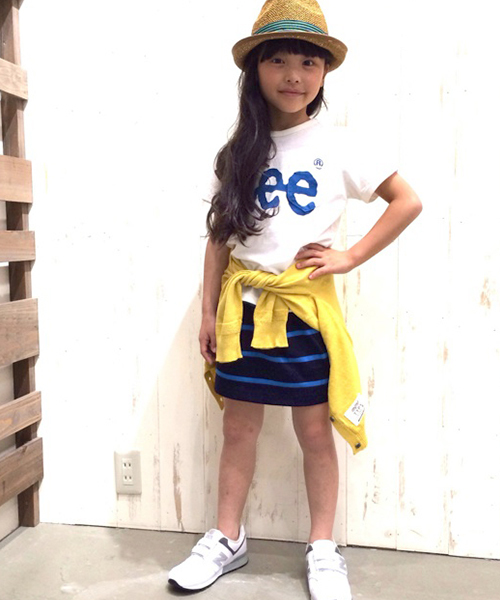 CIAOPANIC TYPY(チャオパニックティピー)の「【Lee×CIAOPANIC TYPY】リー別注ロゴTee(Tシャツ/カットソー・キッズ・グレー/ホワイト/ブラック/ブルー・140/120/90/100)」の2枚目の写真