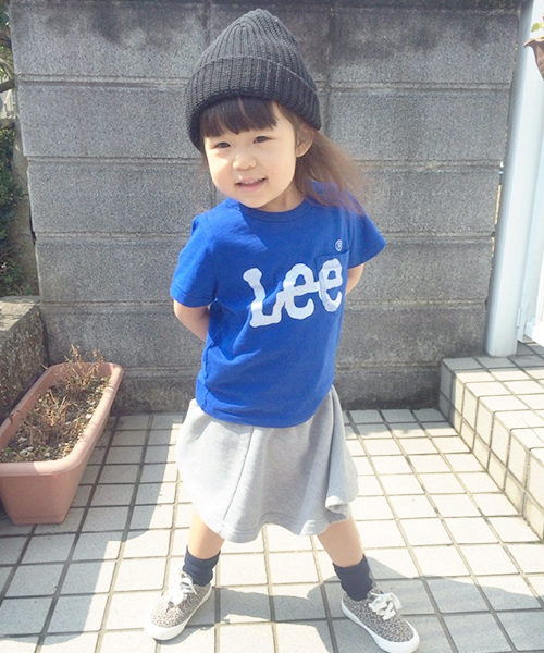 CIAOPANIC TYPY(チャオパニックティピー)の「【Lee×CIAOPANIC TYPY】リー別注ロゴTee(Tシャツ/カットソー・キッズ・グレー/ホワイト/ブラック/ブルー・140/120/90/100)」の4枚目の写真