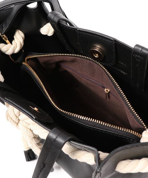 KOBE LETTUCE（コウベレタス）の「ポーチ付きロープベルトトートバッグ（ハンドバッグ・レディース・ブラック/グレー/ブルー/ブラウン系その他・FREE）」の17枚目の写真