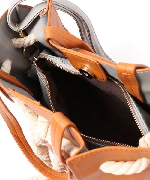 KOBE LETTUCE（コウベレタス）の「ポーチ付きロープベルトトートバッグ（ハンドバッグ・レディース・ブラック/グレー/ブルー/ブラウン系その他・FREE）」の19枚目の写真