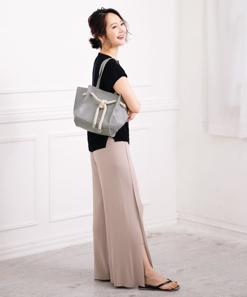 KOBE LETTUCE（コウベレタス）の「ポーチ付きロープベルトトートバッグ（ハンドバッグ・レディース・ブラック/グレー/ブルー/ブラウン系その他・FREE）」の13枚目の写真