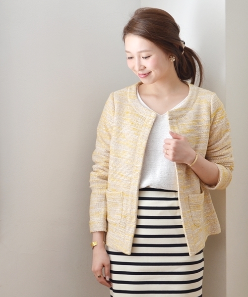 TOLW@yrl:ＨＫさま専用　ノーカラージャケット ベージュ 38 241125_yc_1857_1024x.jpg?v=