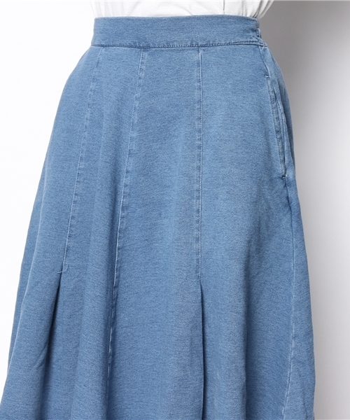 WEGO（ウィゴー）の「WEGO/カットデニムミディ丈スカート（デニムスカート・レディース・インディゴブルー/ダークインディゴブルー・FREE）」の3枚目の写真